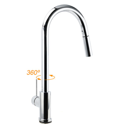 WELS Chrome 2 Modes Spray Pull Out Kitchen Swivel Faucet Sink Tap Laundry Mixer - Image 3