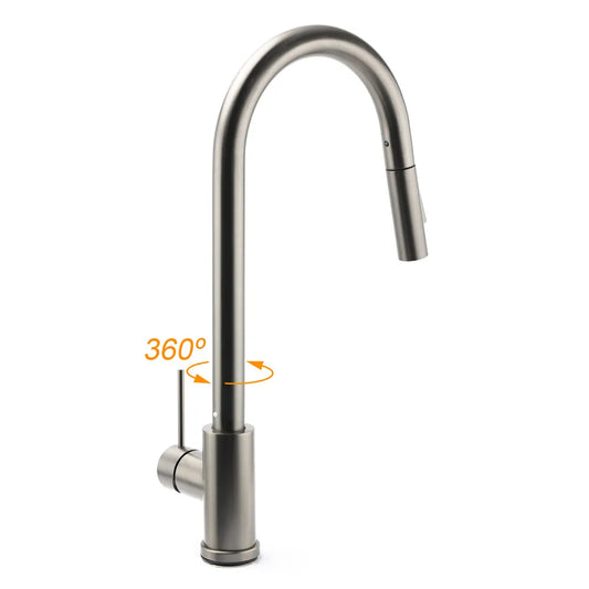 WELS Gun Metal Pull Out Kitchen Sink Tap Basin Mixer Faucet Flexible 2 Way Spout - Image 3