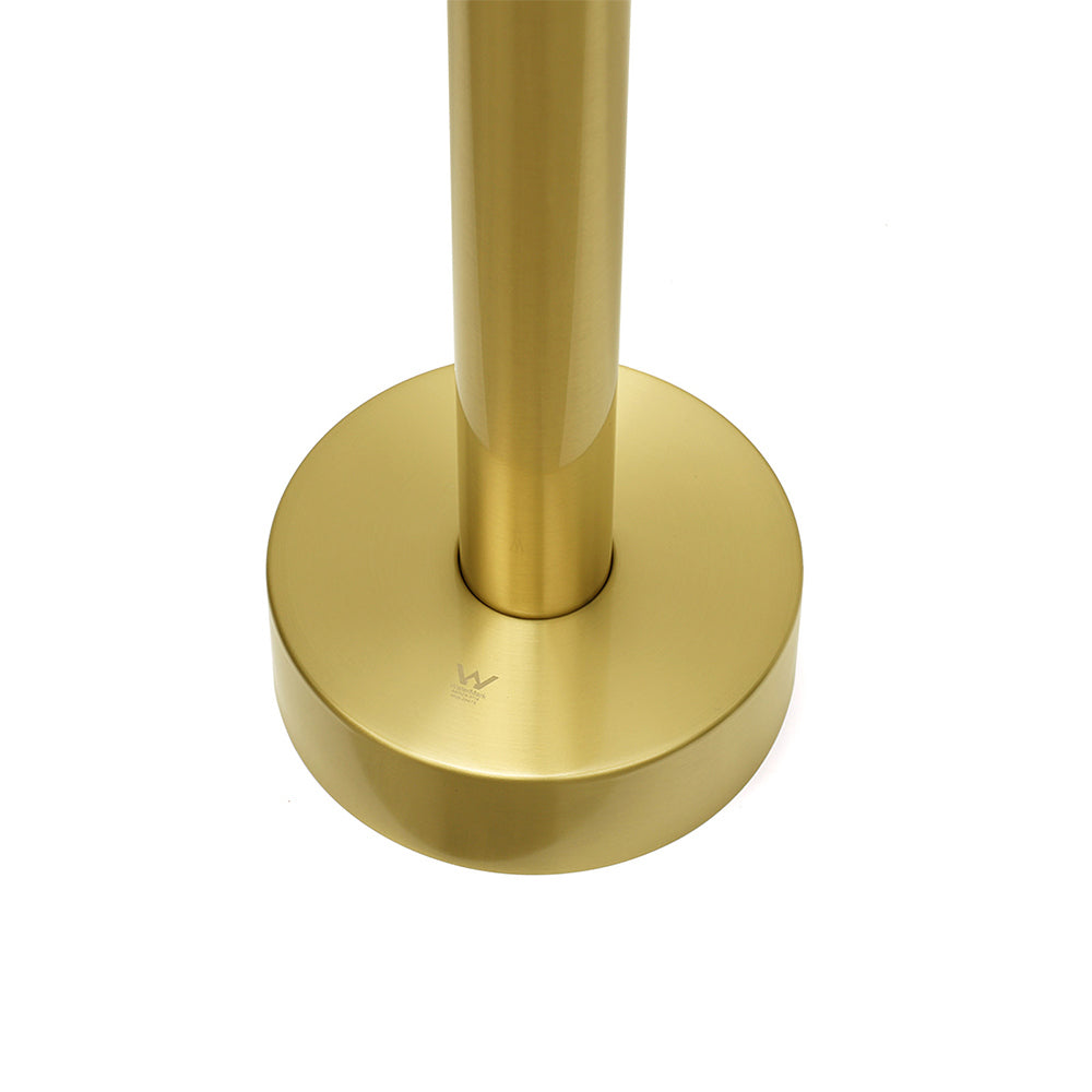 Brushed Gold Bath Tub Mixer Tap Free Standing Faucet Filler Spout Hot Cold Water - Image 5