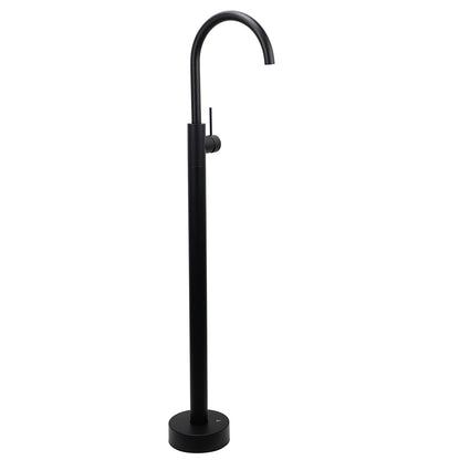 Matt Black Indoor Bathtub Filler Free Standing Mixer Faucet Tap Spout Watermark - Image 3