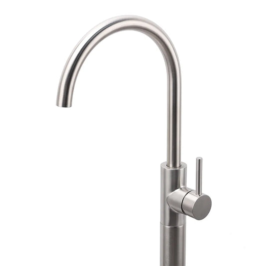 Brushed Nickel Stainless Steel Bathtub Tap Free Standing Faucet Filler Spout Set - Image 2