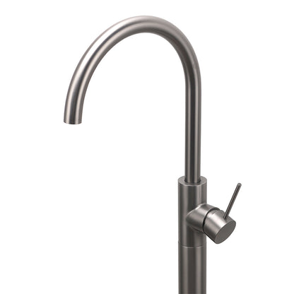 Gun Metal Bathroom Free Standing Hot Cold Water Mixer Tap Bath Tub Filler Spout - Image 2