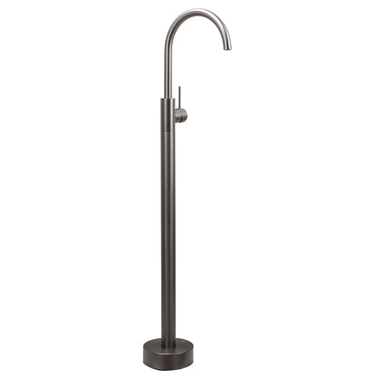 Gun Metal Bathroom Free Standing Hot Cold Water Mixer Tap Bath Tub Filler Spout - Image 7