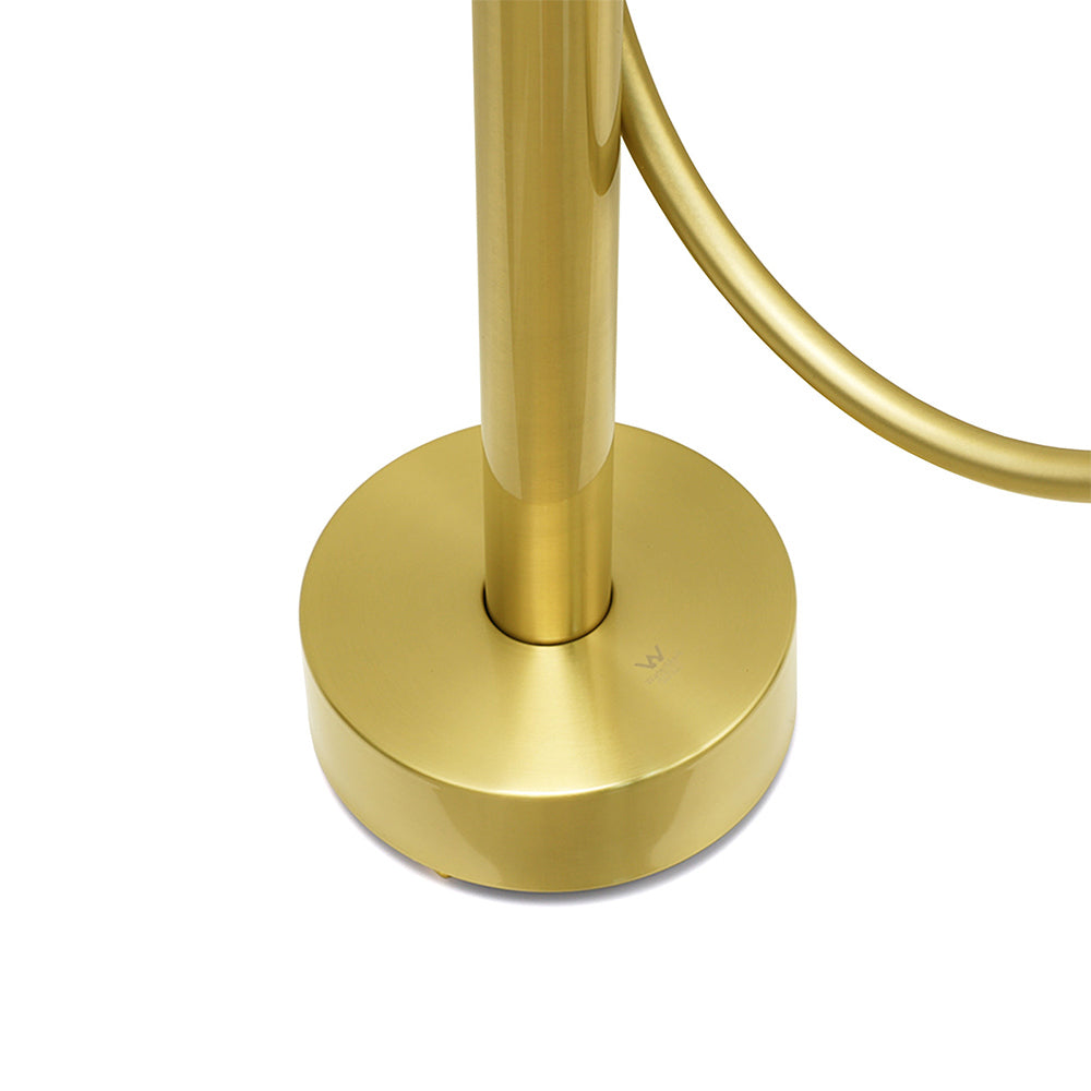 WELS Brushed Gold Bath Tub Mixer Tap Free Standing Faucet Spout Handheld Shower - Image 7