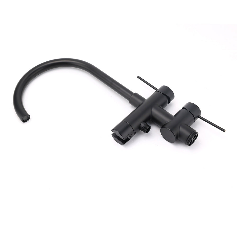 WELS Matt Black Bathtub Filler Free Standing Mixer Faucet Tap Spout HandHeld Set - Image 4