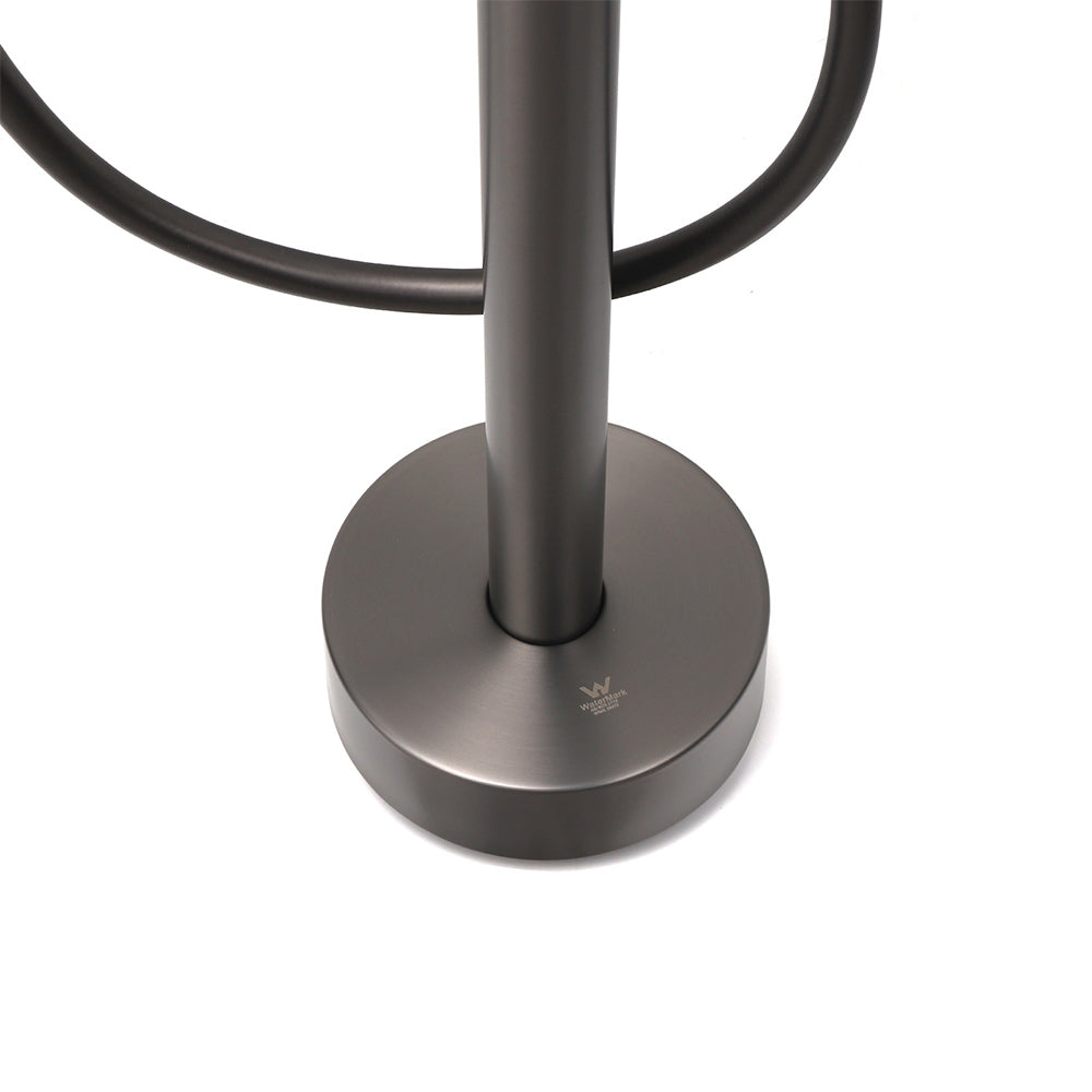 Gun Metal Bathtub Mixer Tap Free Standing Faucet Spout With Handheld Shower Set - Image 4