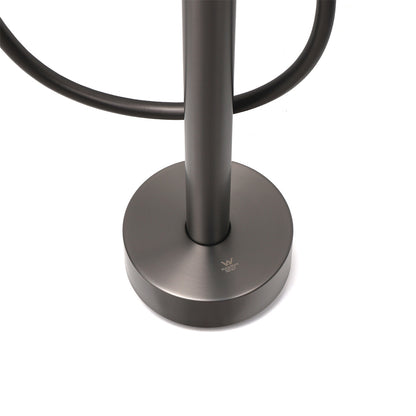 Gun Metal Bathtub Mixer Tap Free Standing Faucet Spout With Handheld Shower Set - Image 4