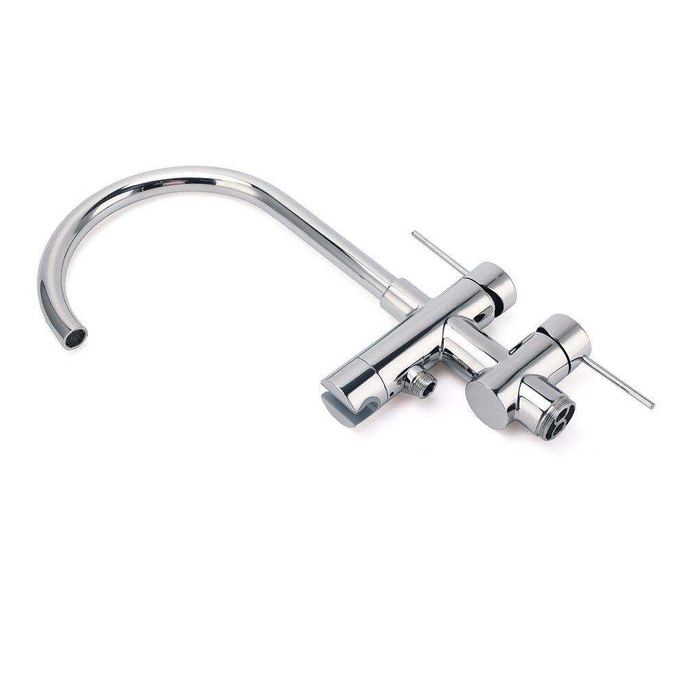 Polished Chrome Bathtub Filler Free Standing Mixer Faucet Tap Spout Handset WELS - Image 4