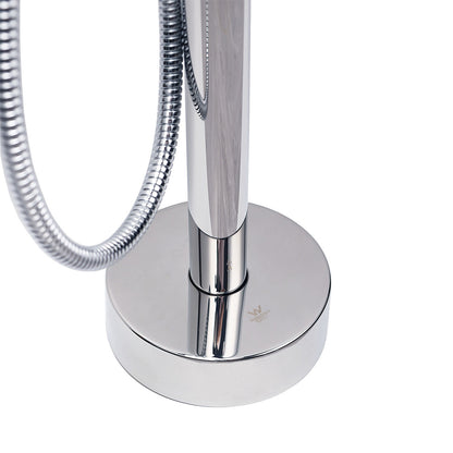 Polished Chrome Bathtub Filler Free Standing Mixer Faucet Tap Spout Handset WELS - Image 5