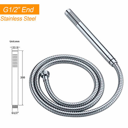 Polished Chrome Bathtub Filler Free Standing Mixer Faucet Tap Spout Handset WELS - Image 6