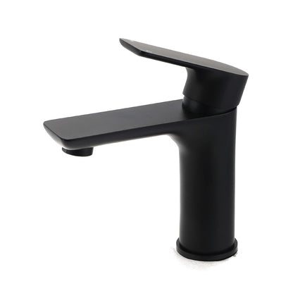 WELS Matt Black Basin Mixer Bathroom Vanity Laundry Sink Flick Faucet Tap Valve - Image 2