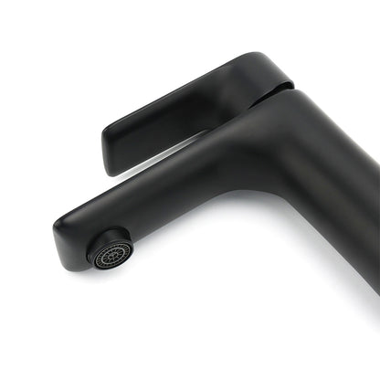 WELS Matt Black Basin Mixer Bathroom Vanity Laundry Sink Flick Faucet Tap Valve - Image 4