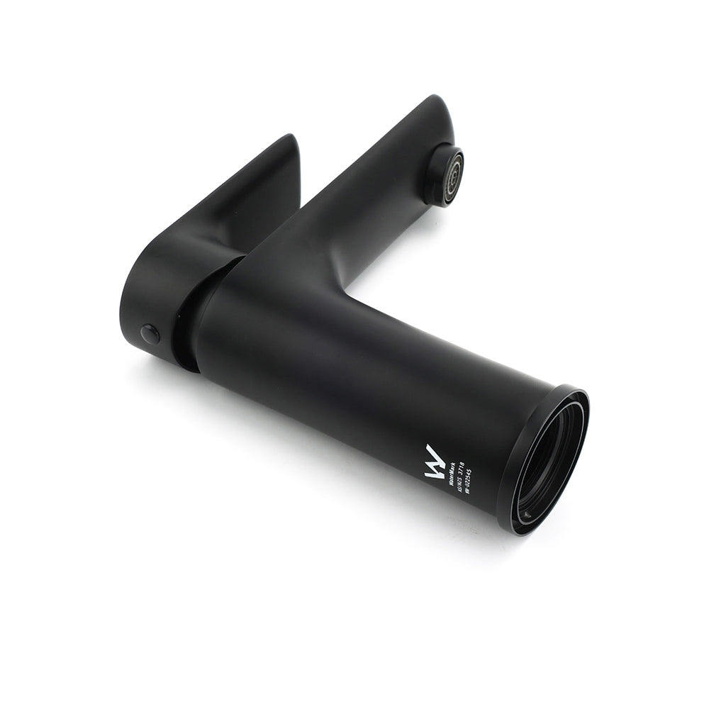 WELS Matt Black Basin Mixer Bathroom Vanity Laundry Sink Flick Faucet Tap Valve - Image 6