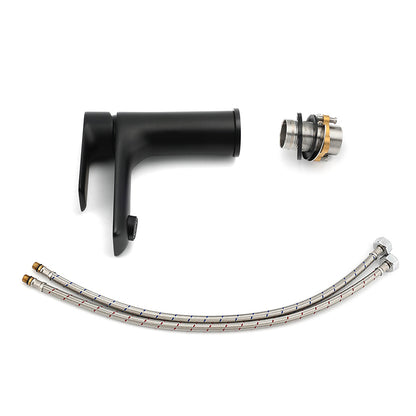 WELS Matt Black Basin Mixer Bathroom Vanity Laundry Sink Flick Faucet Tap Valve - Image 7