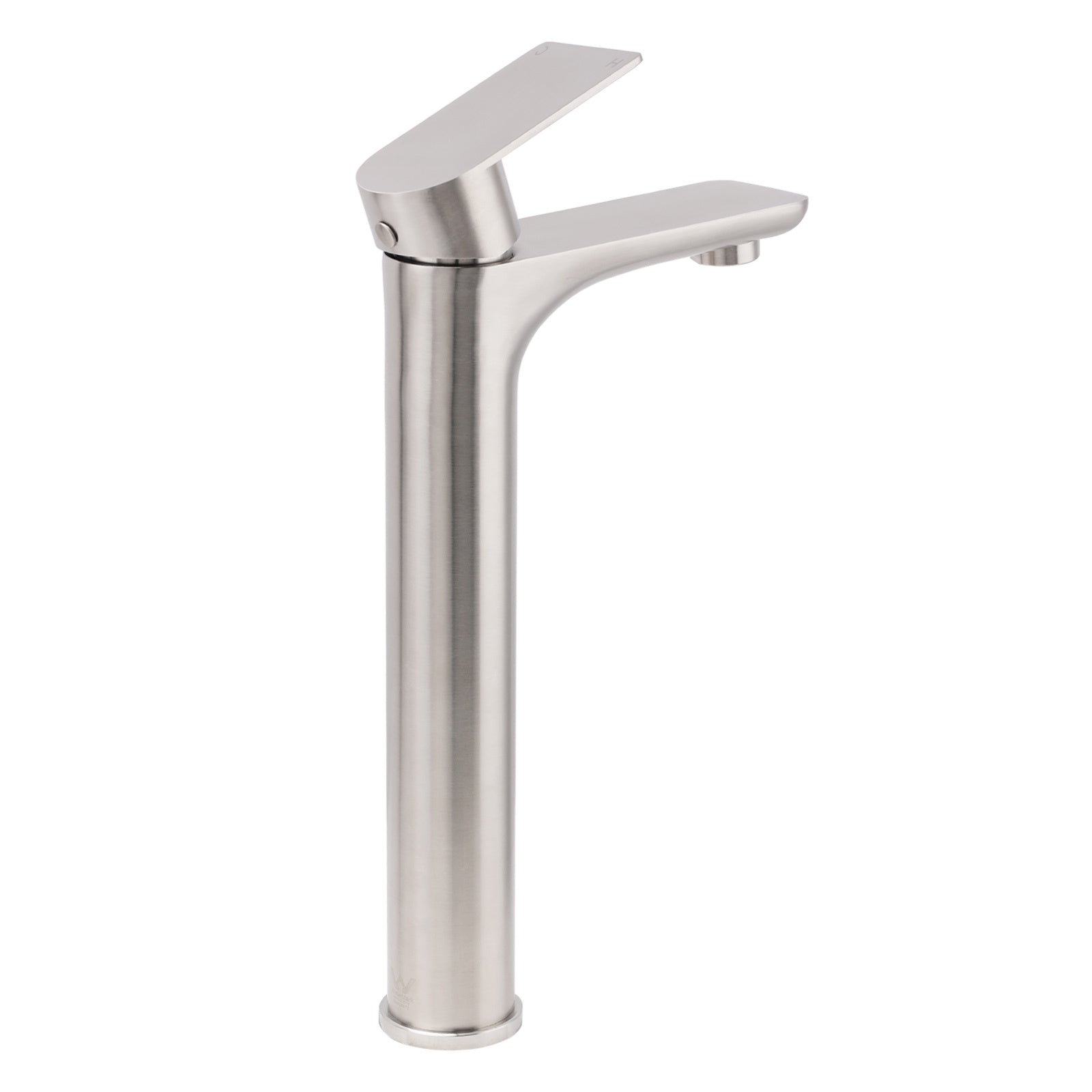 Brushed Nickel Rounded Edge Tall Basin Mixer Kitchen Vanity Faucet Tap Spout Set - Image 3
