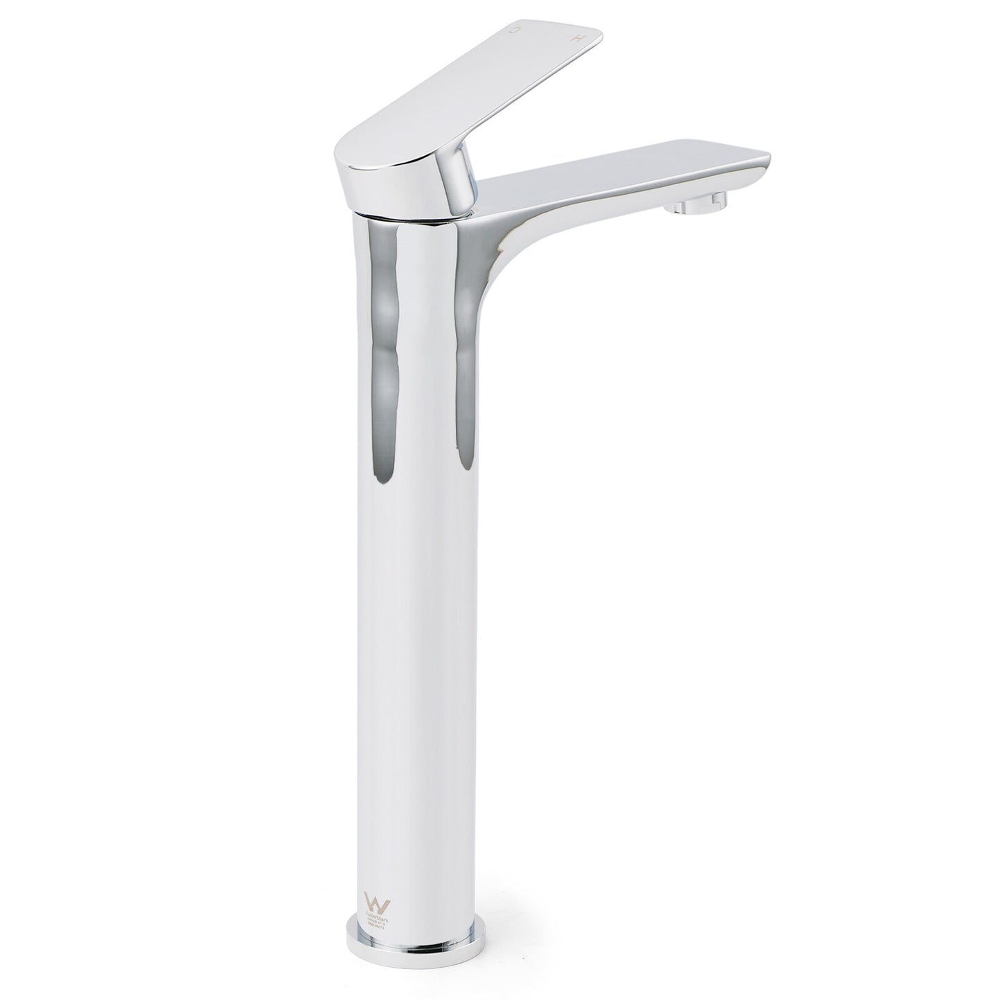 WELS Bathroom Chrome Round Tall Basin Mixer Vanity Faucet Laundry Counter Tap - Image 3