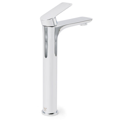 WELS Bathroom Chrome Round Tall Basin Mixer Vanity Faucet Laundry Counter Tap - Image 3