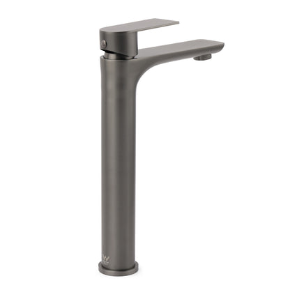 WELS Gun Metal Grey Round High Rise Basin Mixer Bathroom Vanity Faucet Tapware - Image 4