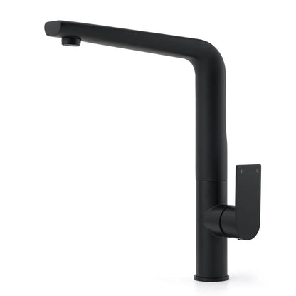 WELS Matte Black Round Kitchen Mixer Sink Tap Swivel Laundry Faucet Spout NEW - Image 3
