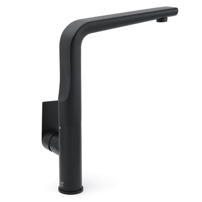 WELS Matte Black Round Kitchen Mixer Sink Tap Swivel Laundry Faucet Spout NEW - Image 4