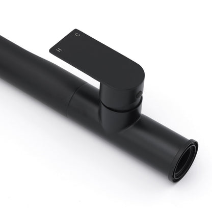 WELS Matte Black Round Kitchen Mixer Sink Tap Swivel Laundry Faucet Spout NEW - Image 7