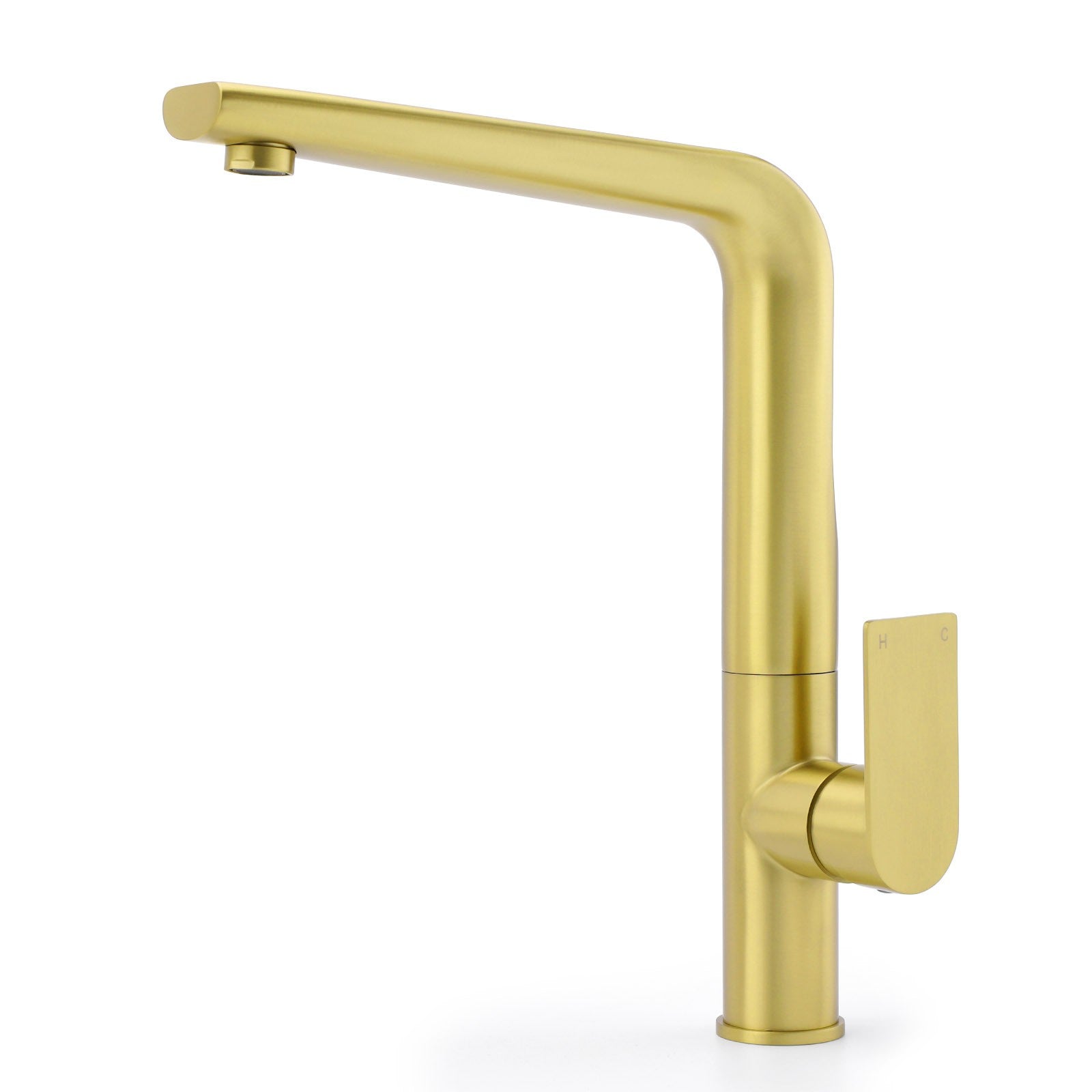 NEW ARRIVAL WELS Brushed Gold Round Kitchen Mixer Sink Tap Laundry Faucet Spout - Image 3