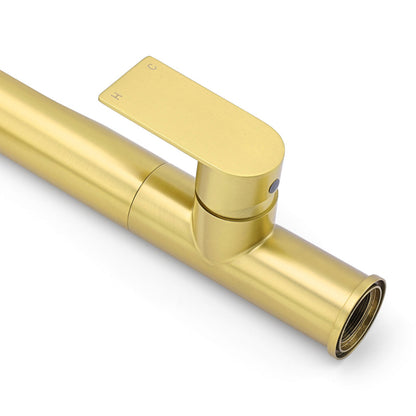 NEW ARRIVAL WELS Brushed Gold Round Kitchen Mixer Sink Tap Laundry Faucet Spout - Image 7