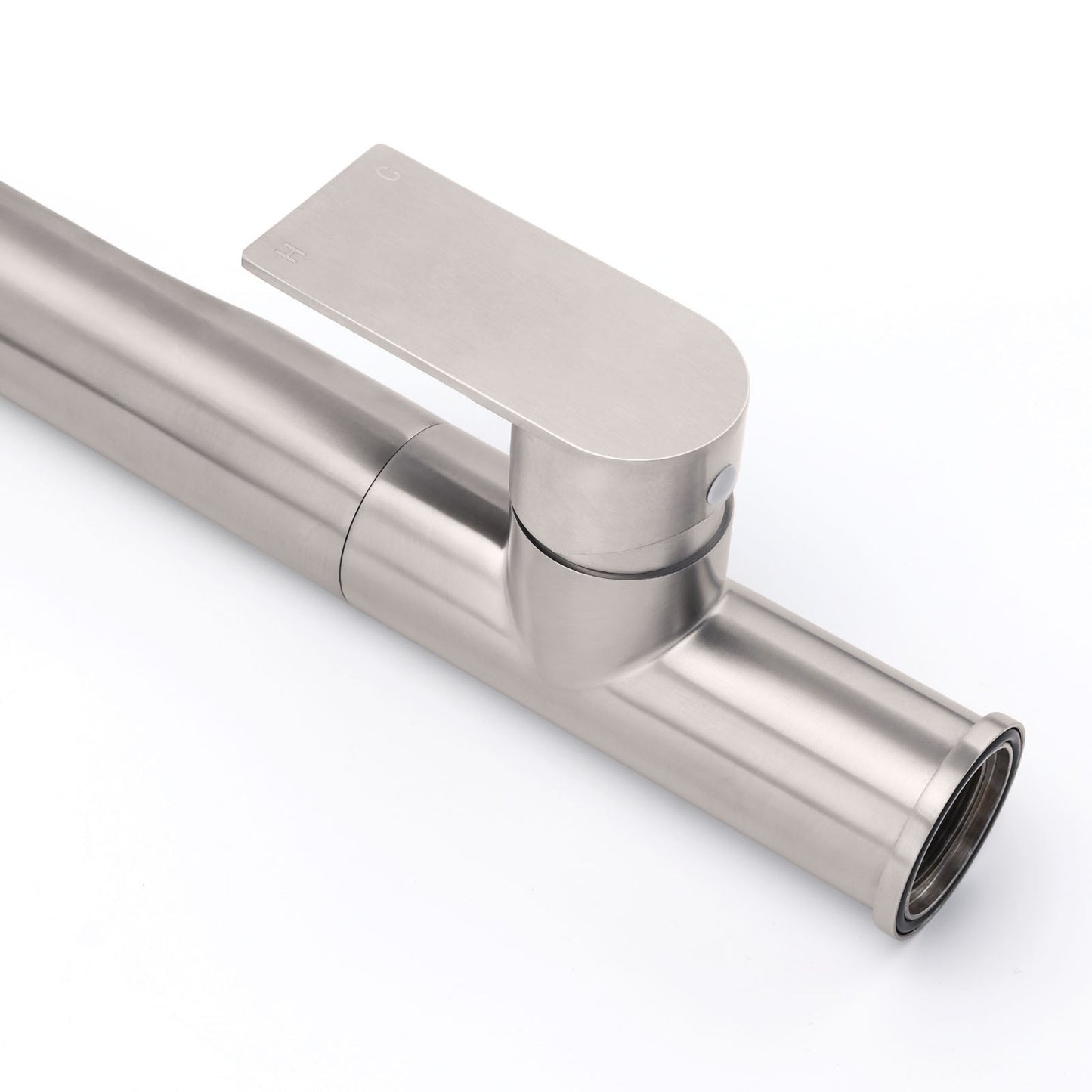 Brushed Nickel New Design Kitchen Mixer Sink Tap Laundry Faucet Swivel Spout - Image 7