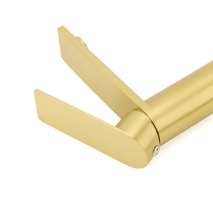 WELS Brushed Gold Short Square Basin Mixer Vanity Sink Faucet Spout Laundry Tap - Image 4