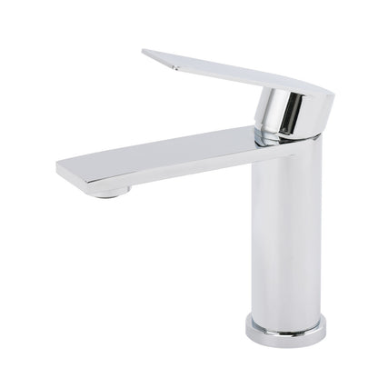 WELS Chrome Square Bathroom Short Basin Mixer Vanity Sink Faucet Tap Flat Lever - Image 2