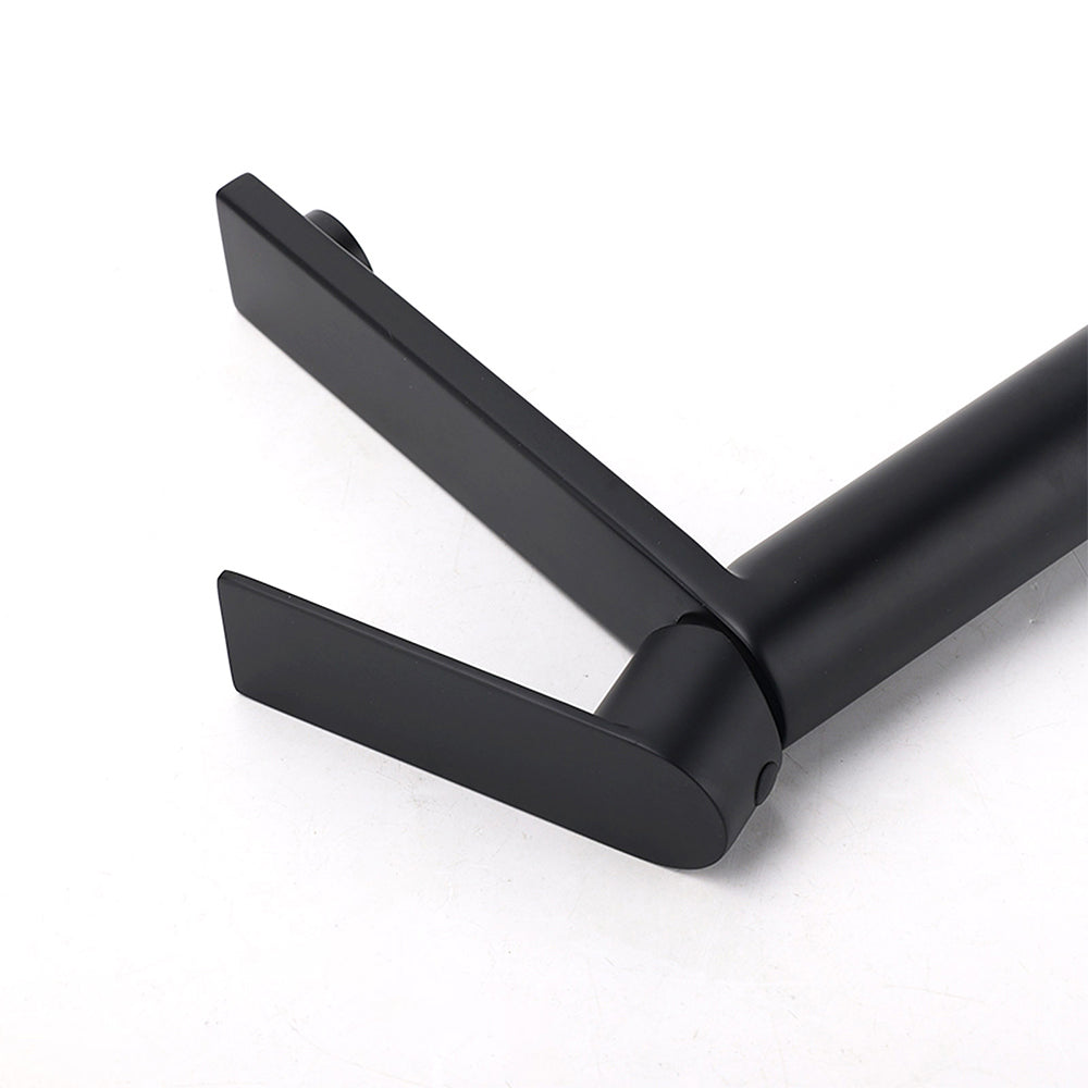 WELS Matt Black Square Short Basin Mixer Vanity Sink Faucet Laundry Spout Tap - Image 5