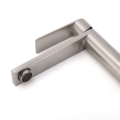 Brushed Nickel Standard Basin Mixer Vanity Sink Faucet Kitchen Laundry Spout Tap - Image 5