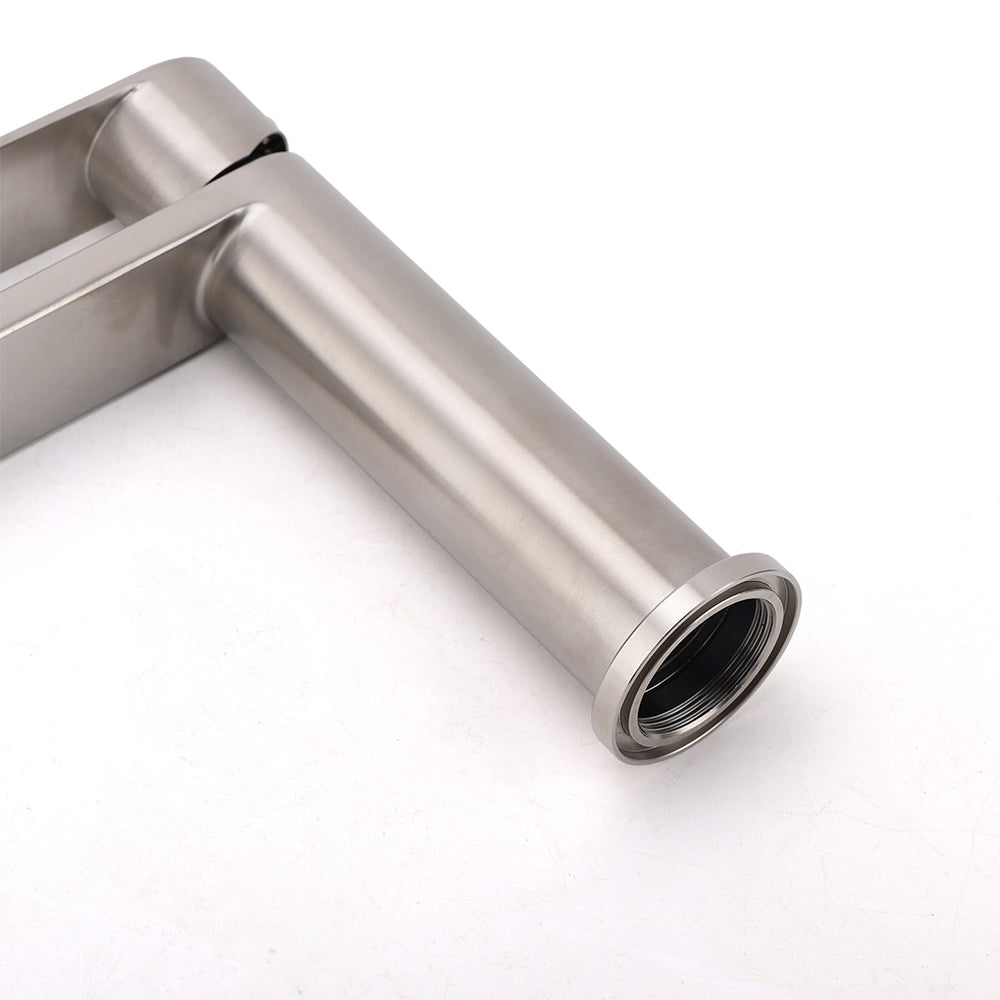 Brushed Nickel Standard Basin Mixer Vanity Sink Faucet Kitchen Laundry Spout Tap - Image 6