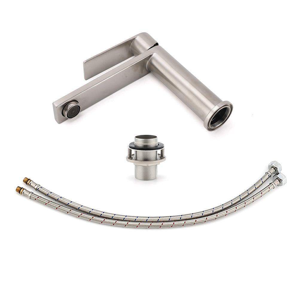 Brushed Nickel Standard Basin Mixer Vanity Sink Faucet Kitchen Laundry Spout Tap - Image 7