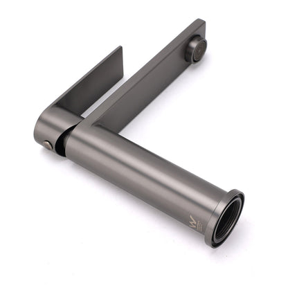 Gun Metal Rounded Square Short Basin Mixer Vanity Sink Faucet Laundry Spout Tap - Image 5