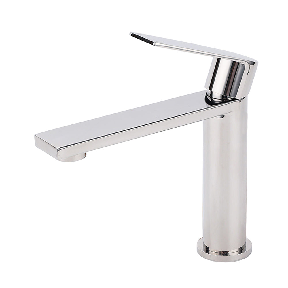 WELS Chrome Short Basin Mixer Vanity Sink Faucet Kitchen Laundry Spout Tap Set - Image 2