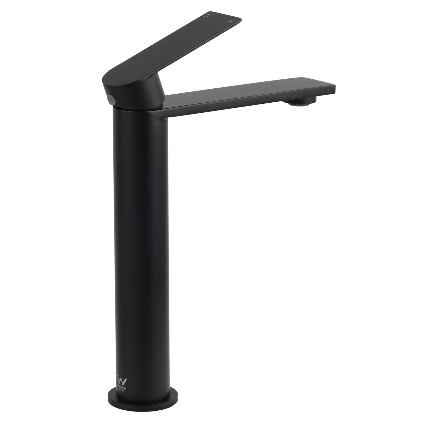 WELS Matt Black Square Tall Flat Lever Handle Basin Mixer Vanity Sink Faucet Spout - Image 3