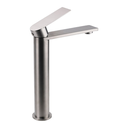 WELS Brushed Nickel Tall Basin Mixer Vanity Sink Faucet Spout 304SUS Laundry Tap - Image 3