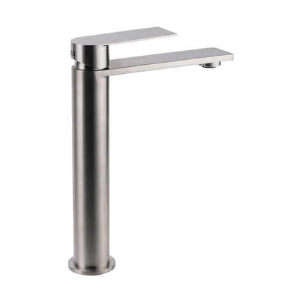 WELS Brushed Nickel Tall Basin Mixer Vanity Sink Faucet Spout 304SUS Laundry Tap - Image 4