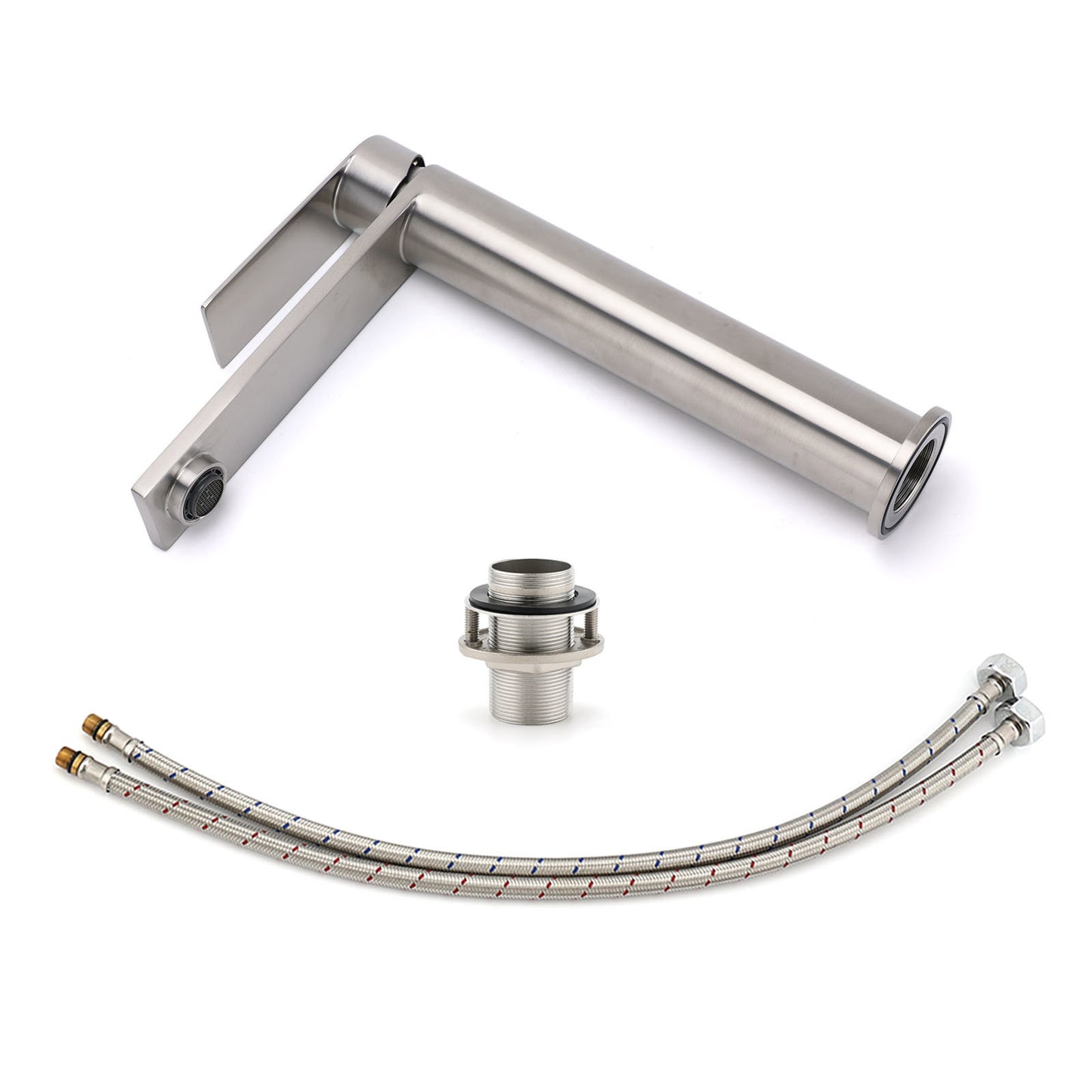 WELS Brushed Nickel Tall Basin Mixer Vanity Sink Faucet Spout 304SUS Laundry Tap - Image 6
