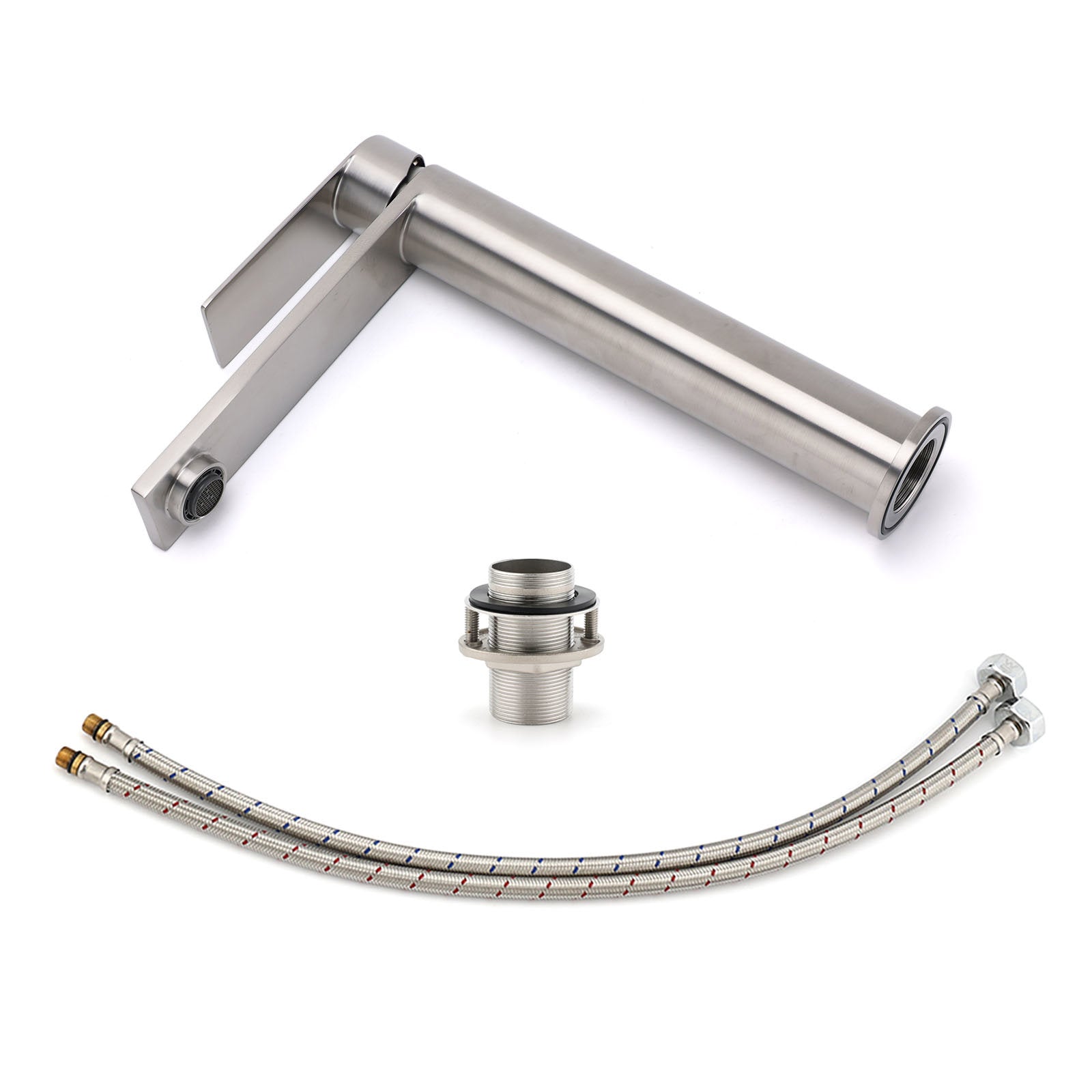 WELS Brushed Nickel Tall Basin Mixer Vanity Sink Faucet Spout 304SUS Laundry Tap - Image 6