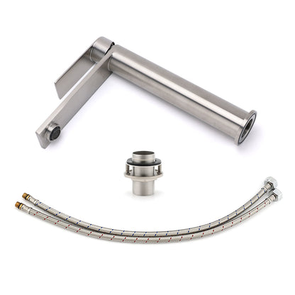 WELS Brushed Nickel Tall Basin Mixer Vanity Sink Faucet Spout 304SUS Laundry Tap - Image 6