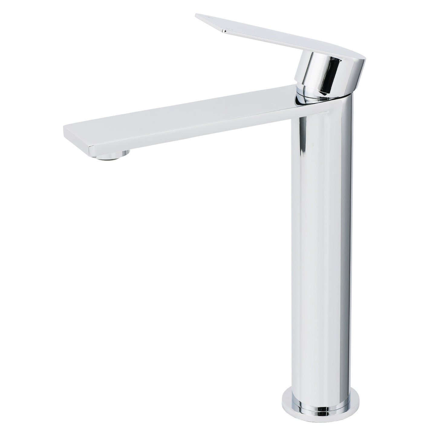 WELS Polished Chrome Tall Basin Mixer Vanity Sink Faucet Spout Laundry Flat Tap - Image 2
