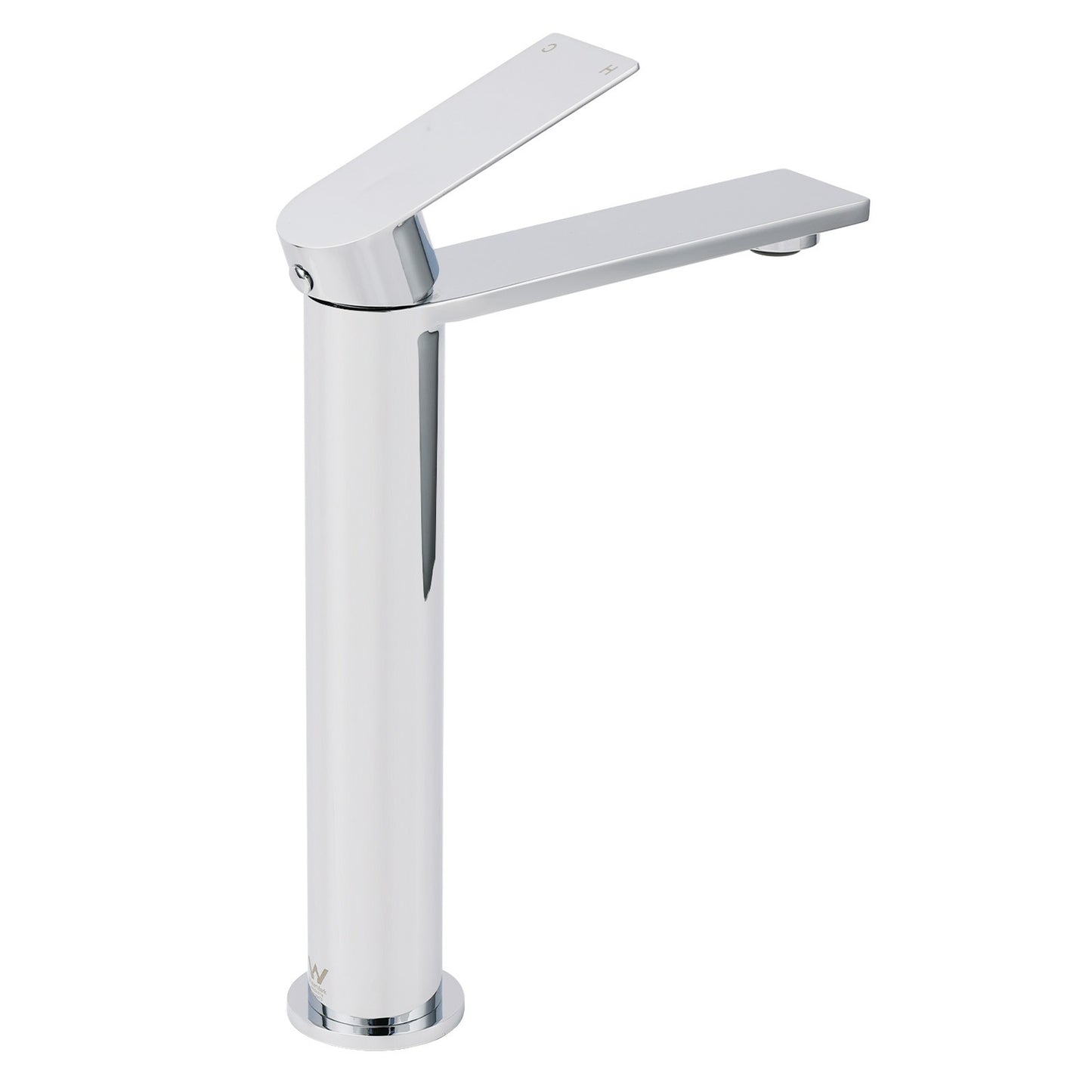 WELS Polished Chrome Tall Basin Mixer Vanity Sink Faucet Spout Laundry Flat Tap - Image 3