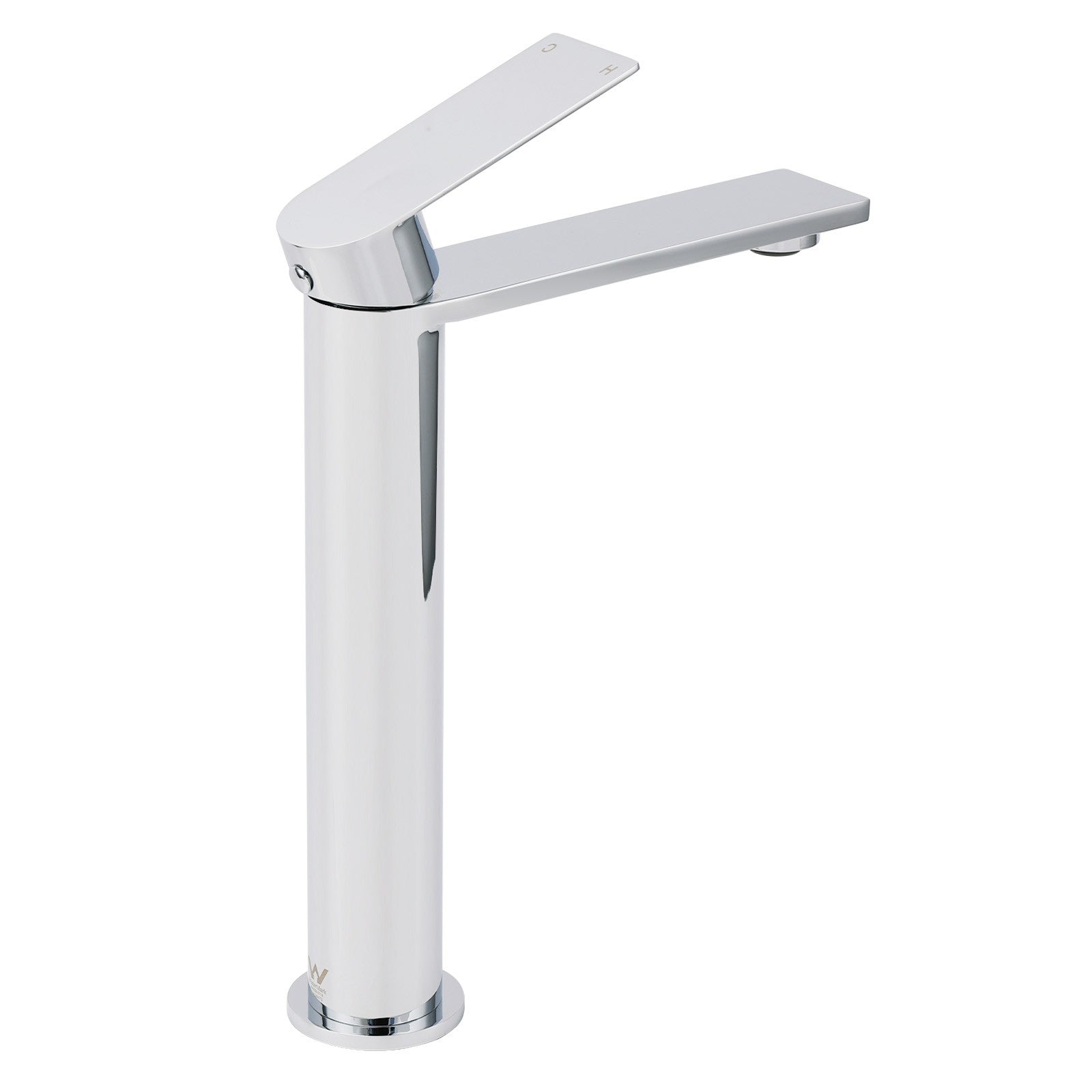 WELS Polished Chrome Tall Basin Mixer Vanity Sink Faucet Spout Laundry Flat Tap - Image 3