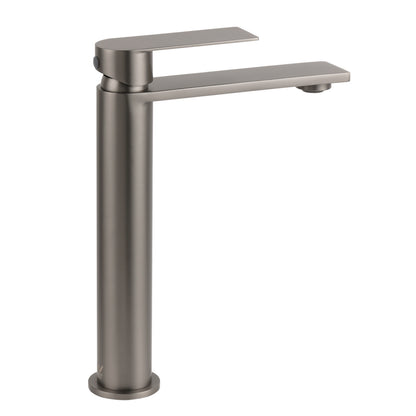 WELS Square Tall Flat Handle Basin Mixer Vanity Sink Faucet Spout Gun Metal Gey - Image 4