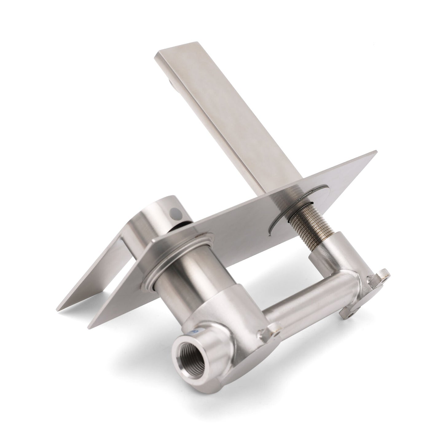 WELS Bruhsed Nickel Square Wall Concealed Basin Mixer Laundry Faucet Tap Spout - Image 5