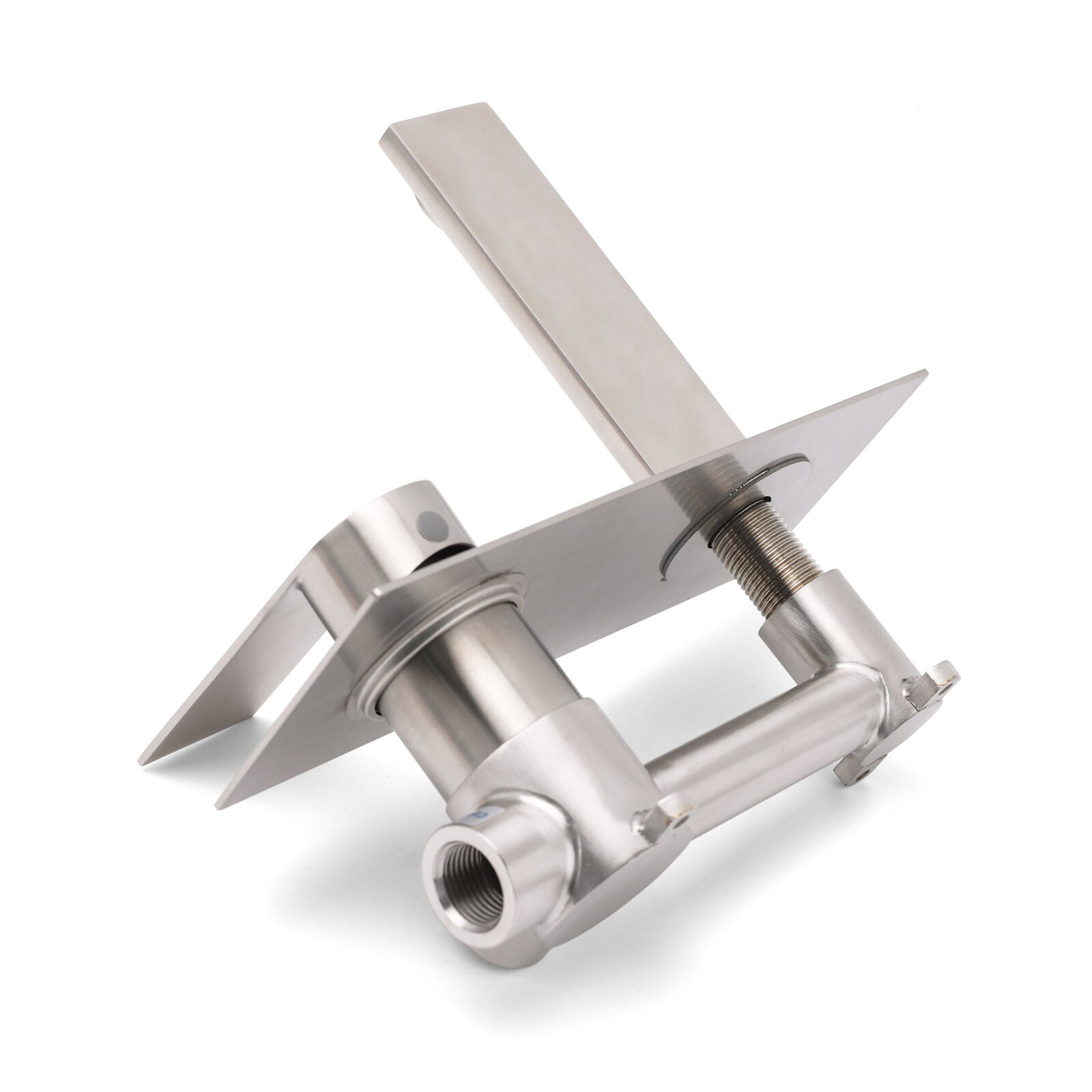 WELS Bruhsed Nickel Square Wall Concealed Basin Mixer Laundry Faucet Tap Spout - Image 5