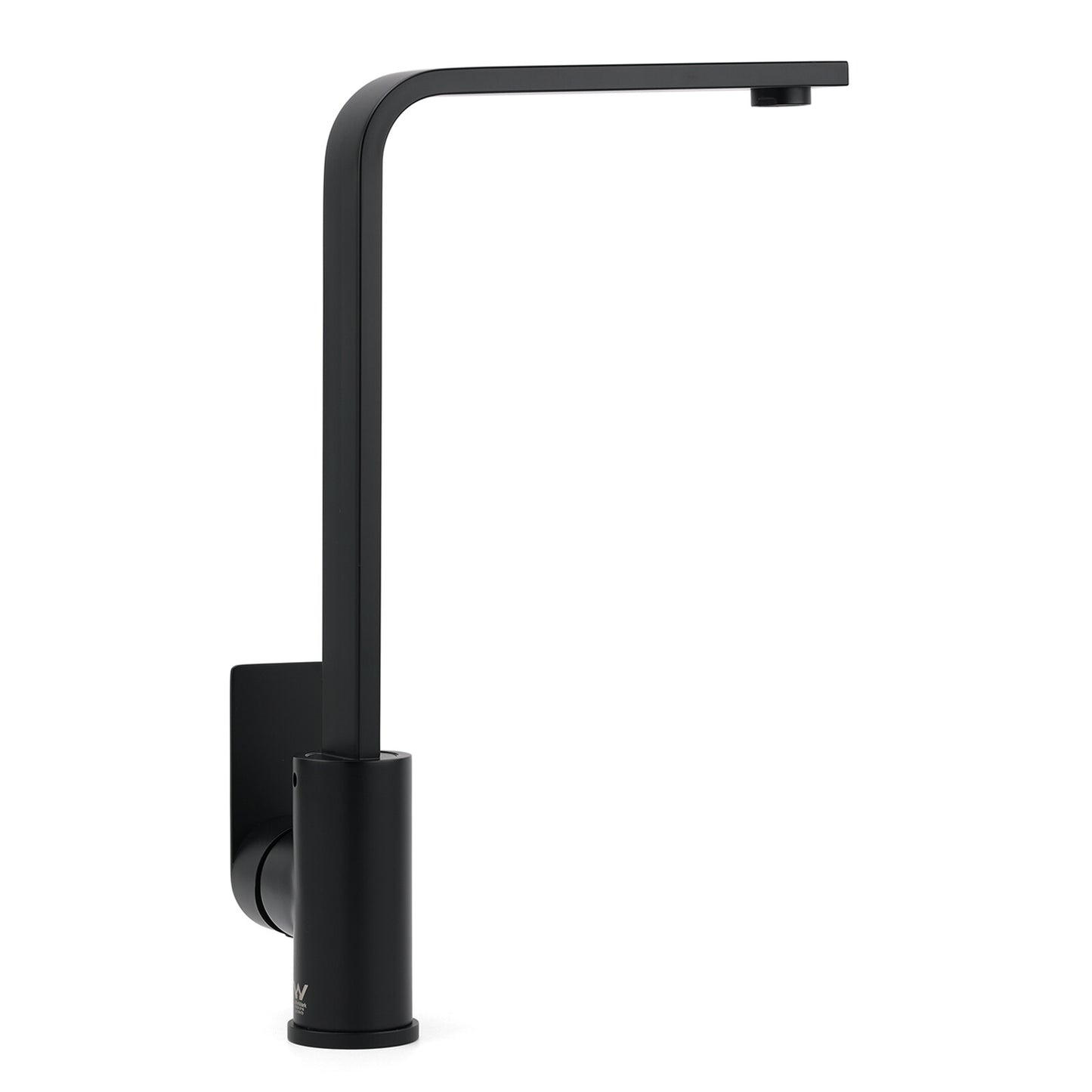 WELS Matte Black High Rise Gooseneck Kitchen Sink Laundry Mixer Faucet Tapware - Image 4