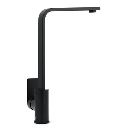 WELS Matte Black High Rise Gooseneck Kitchen Sink Laundry Mixer Faucet Tapware - Image 4
